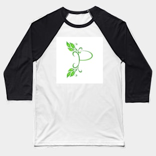 Letter P with leaves Baseball T-Shirt